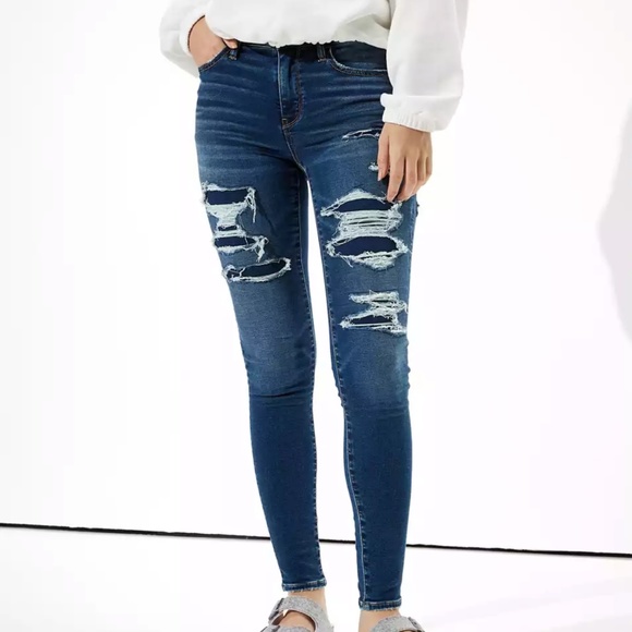 American Eagle Ripped Skinny Jeans - Picture 1 of 3